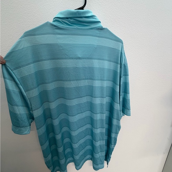Ben Hogan Performance Men’s Teal Striped Polo Shirt | Size 2XL - Picture 2 of 4
